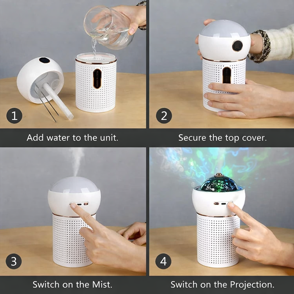 SleepMist™ Projector Humidifier – Relax, Breathe & Sleep Better