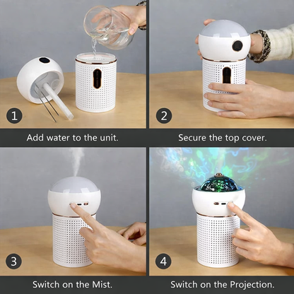 SleepMist™ Projector Humidifier – Relax, Breathe & Sleep Better