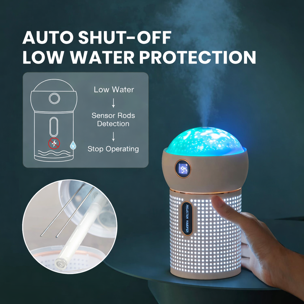 SleepMist™ Projector Humidifier – Relax, Breathe & Sleep Better